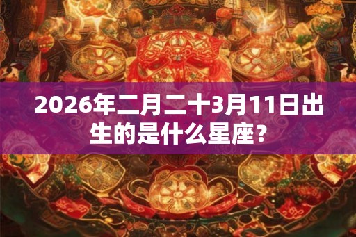 2026年二月二十3月11日出生的是什么星座？