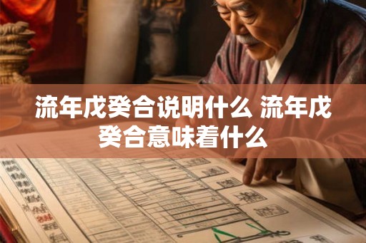 流年戊癸合说明什么 流年戊癸合意味着什么 流年戊癸合说明什么 流年戊癸合意味着什么