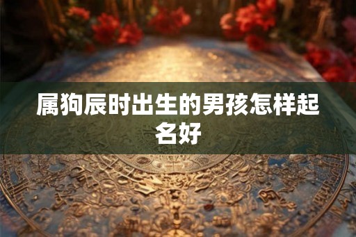 属狗辰时出生的男孩怎样起名好