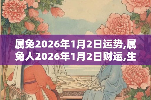 属兔2026年1月2日运势,属兔人2026年1月2日财运,生肖兔2026年1月2日运势