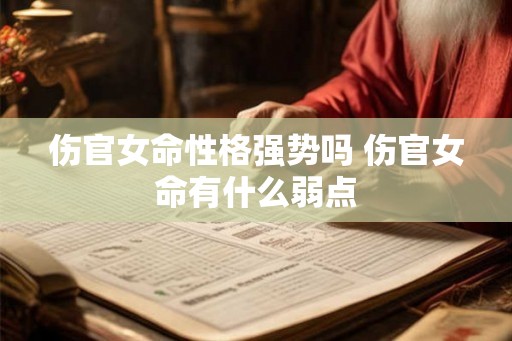伤官女命性格强势吗 伤官女命有什么弱点