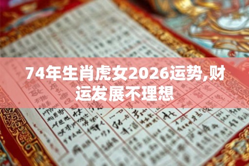 74年生肖虎女2026运势,财运发展不理想