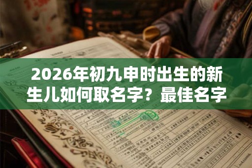 2026年初九申时出生的新生儿如何取名字？最佳名字整理