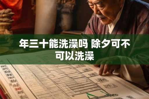 年三十能洗澡吗 除夕可不可以洗澡