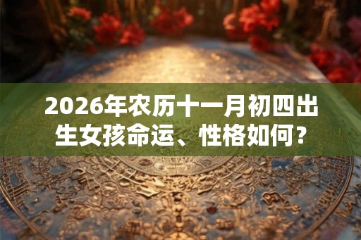 2026年农历十一月初四出生女孩命运、性格如何？