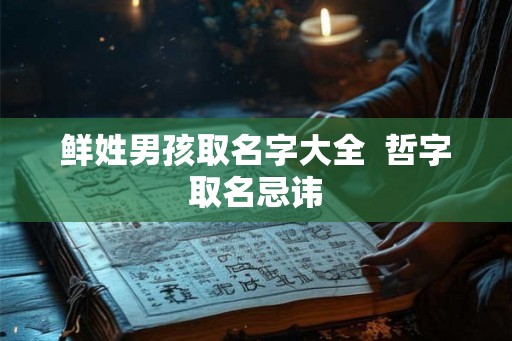 鲜姓男孩取名字大全  哲字取名忌讳