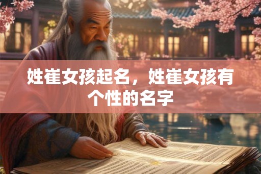 姓崔女孩起名，姓崔女孩有个性的名字