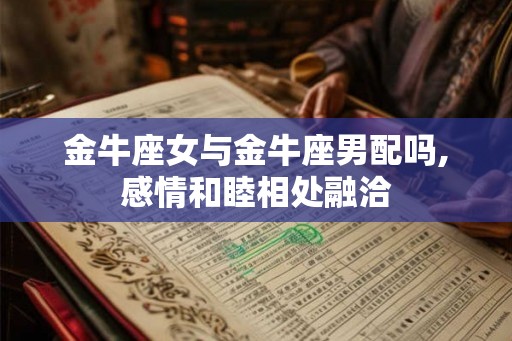 金牛座女与金牛座男配吗,感情和睦相处融洽 金牛座女与金牛座男配吗,感情和睦相处融洽