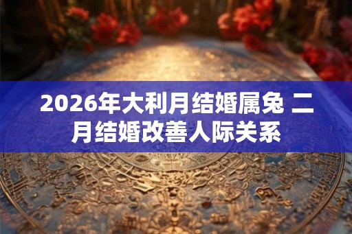 2026年大利月结婚属兔 二月结婚改善人际关系