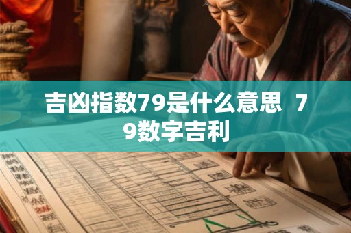 吉凶指数79是什么意思  79数字吉利
