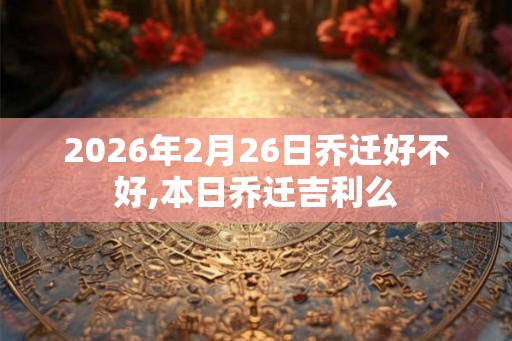 2026年2月26日乔迁好不好,本日乔迁吉利么