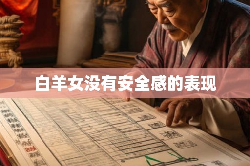 白羊女没有安全感的表现