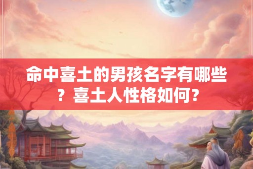 命中喜土的男孩名字有哪些？喜土人性格如何？