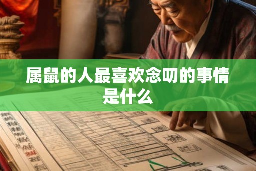 属鼠的人最喜欢念叨的事情是什么