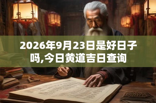 2026年9月23日是好日子吗,今日黄道吉日查询 2026年9月23日是好日子吗,今日黄道吉日查询