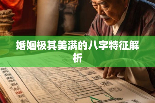 婚姻极其美满的八字特征解析