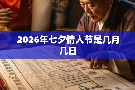 2026年七夕情人节是几月几日 2026年七夕情人节是几月几日