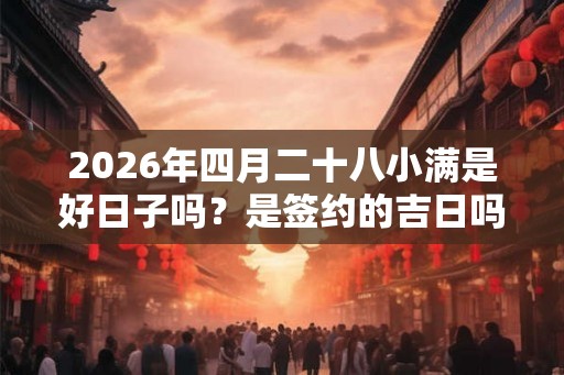 2026年四月二十八小满是好日子吗？是签约的吉日吗？