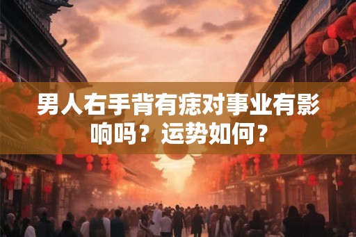 男人右手背有痣对事业有影响吗？运势如何？