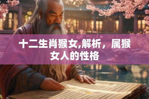 十二生肖猴女,解析，属猴女人的性格