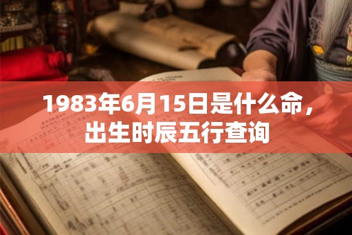1983年6月15日是什么命，出生时辰五行查询