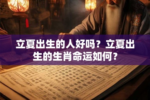 立夏出生的人好吗？立夏出生的生肖命运如何？