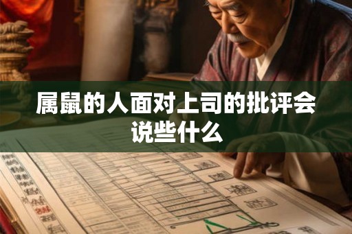 属鼠的人面对上司的批评会说些什么
