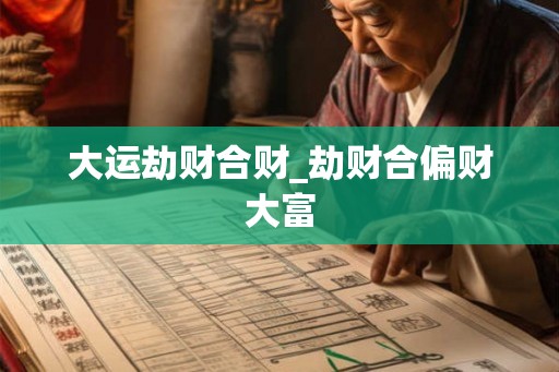大运劫财合财_劫财合偏财大富