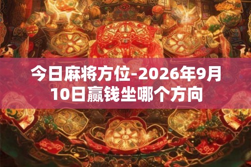 今日麻将方位-2026年9月10日赢钱坐哪个方向