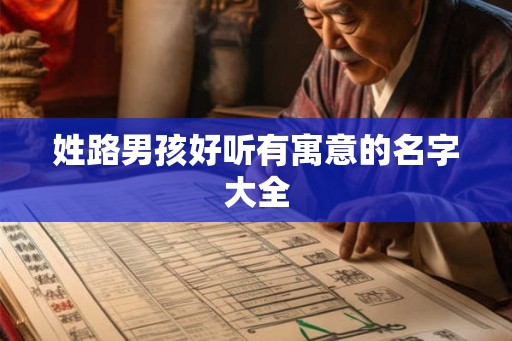 姓路男孩好听有寓意的名字大全