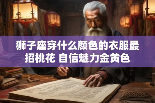 狮子座穿什么颜色的衣服最招桃花 自信魅力金黄色