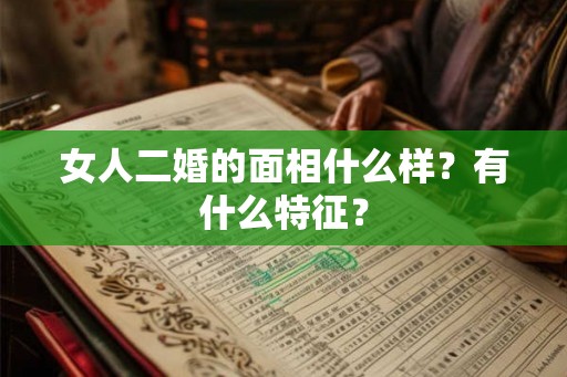 女人二婚的面相什么样？有什么特征？