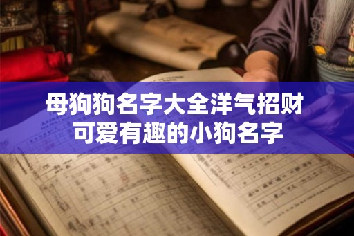 母狗狗名字大全洋气招财 可爱有趣的小狗名字