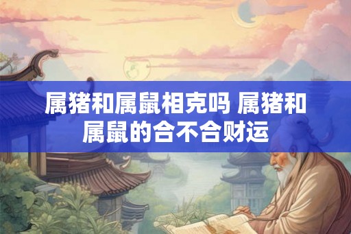 属猪和属鼠相克吗 属猪和属鼠的合不合财运