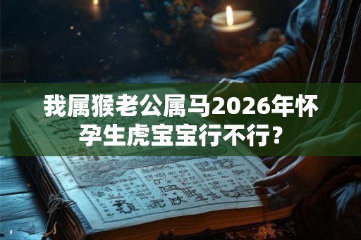 我属猴老公属马2026年怀孕生虎宝宝行不行？