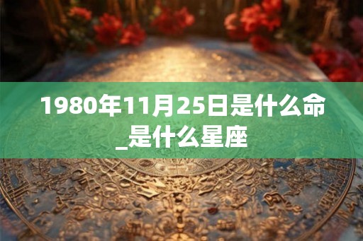 1980年11月25日是什么命_是什么星座 1980年11月25日是什么命_是什么星座