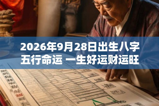 2026年9月28日出生八字五行命运 一生好运财运旺 2026年9月28日出生八字五行命运 一生好运财运旺
