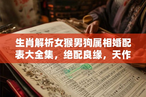 生肖解析女猴男狗属相婚配表大全集，绝配良缘，天作之合！
