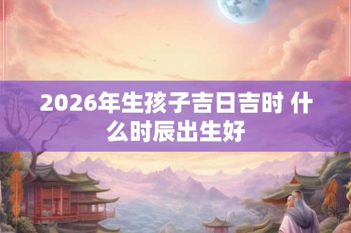 2026年生孩子吉日吉时 什么时辰出生好 2026年生孩子吉日吉时 什么时辰出生好
