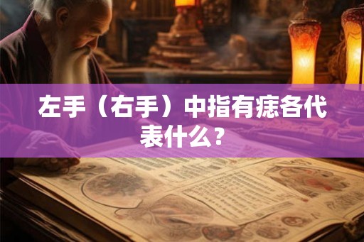 左手（右手）中指有痣各代表什么？