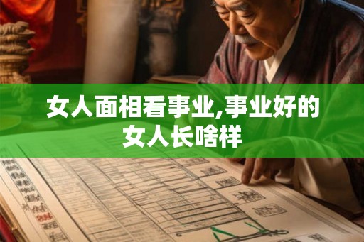 女人面相看事业,事业好的女人长啥样