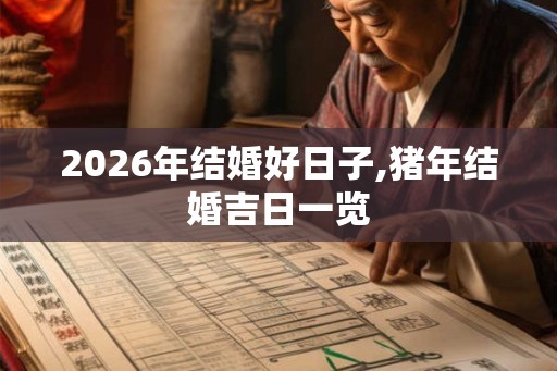 2026年结婚好日子,猪年结婚吉日一览 2026年结婚好日子,猪年结婚吉日一览