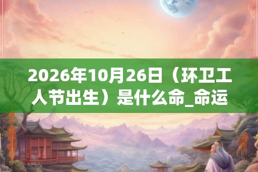 2026年10月26日（环卫工人节出生）是什么命_命运如何