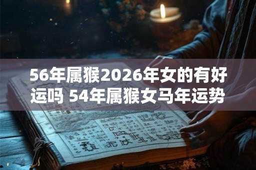 56年属猴2026年女的有好运吗 54年属猴女马年运势怎么样