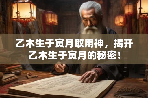 乙木生于寅月取用神，揭开乙木生于寅月的秘密！