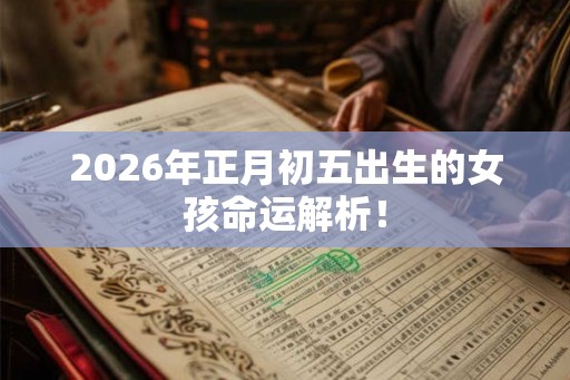 2026年正月初五出生的女孩命运解析！