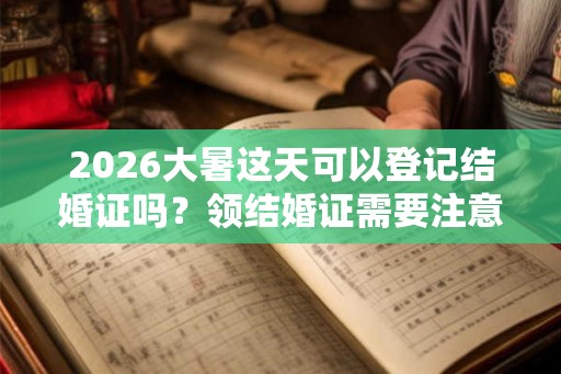 2026大暑这天可以登记结婚证吗？领结婚证需要注意什么？