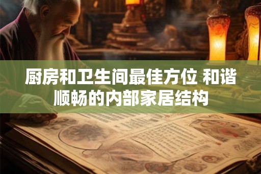 厨房和卫生间最佳方位 和谐顺畅的内部家居结构 厨房和卫生间最佳方位 和谐顺畅的内部家居结构