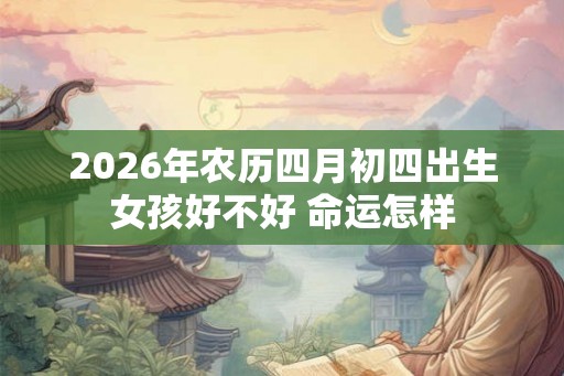 2026年农历四月初四出生女孩好不好 命运怎样