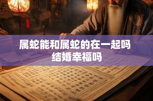 属蛇能和属蛇的在一起吗 结婚幸福吗 属蛇能和属蛇的在一起吗 结婚幸福吗
